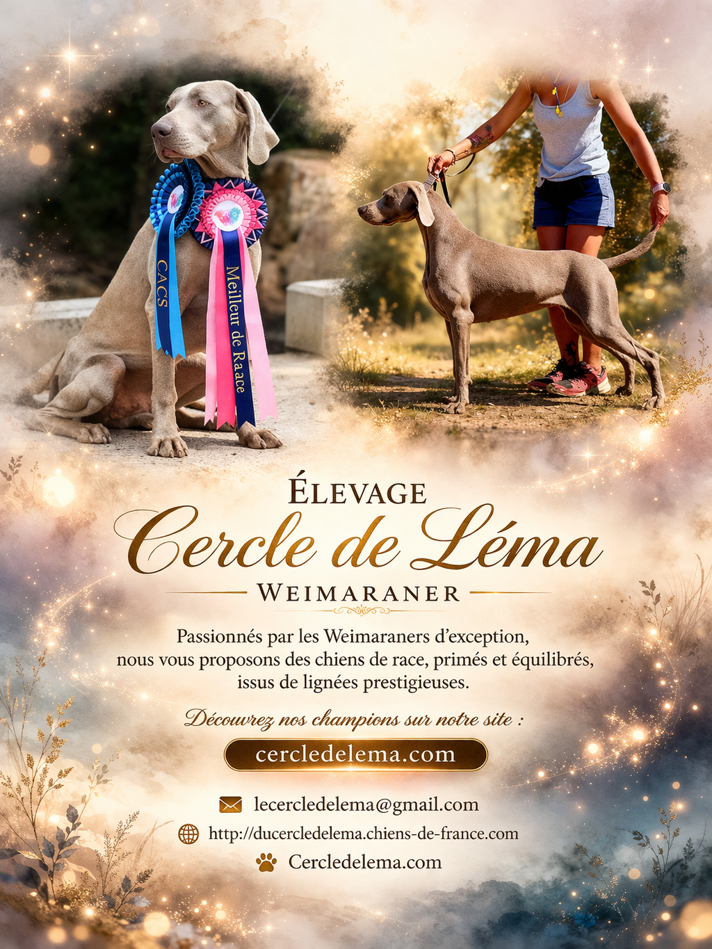 Chiot Braque de Weimar Du Cercle De Léma